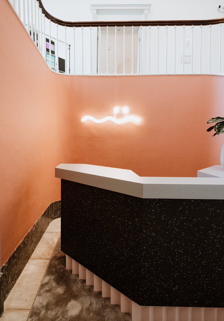 A mix of designs from the Unilin Decorative Range shines in the reception area