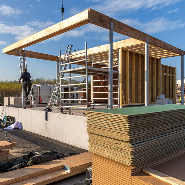 Timber frame construction panels