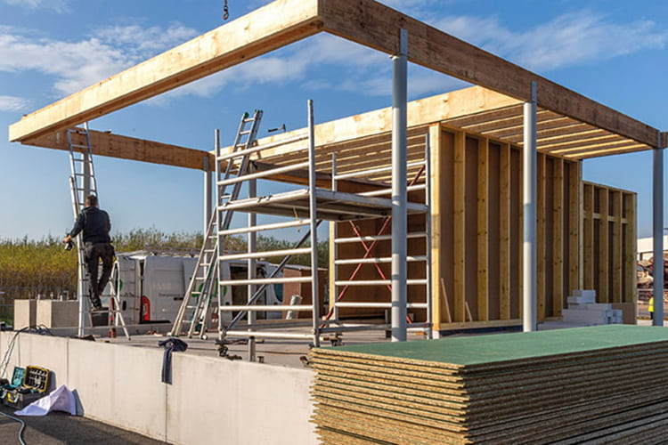 Timber frame construction panels